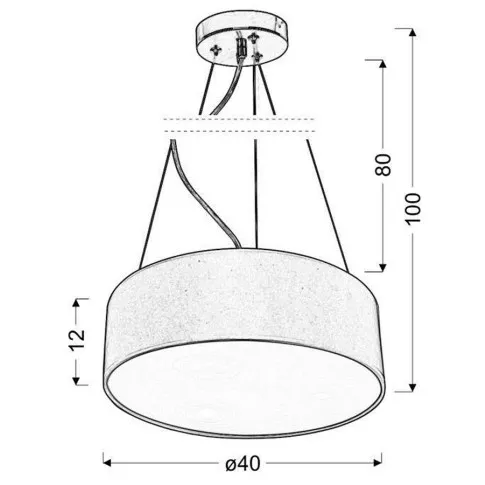 wisząca lampa V004 Perio szara