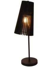 Lampa stołowa czarna ażurowy klosz - V039-Zenuti