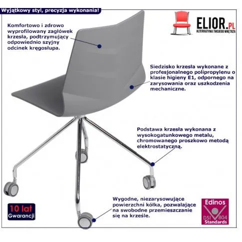 Fotografia Krzesło Avenio  3X - szare z kategorii Krzesła