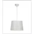 biała abażurowa lampa wisząca w kratę V050 Elosi