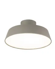 Szara okrągła lampa sufitowa LED 40 cm - V054-Welto w sklepie Edinos.pl