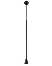 Czarna nowoczesna cienka lampa wisząca do salonu - V055-Sunagio