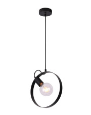 Czarna nowoczesna wisząca lampa koło - V056-Elegio w sklepie Edinos.pl