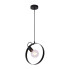 Czarna nowoczesna wisząca lampa koło - V056-Elegio