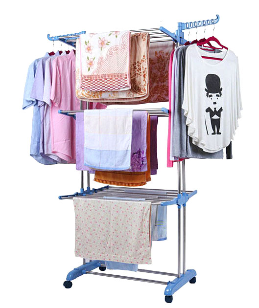 Mobilna suszarka na pranie na kółkach trzypoziomowa Garela