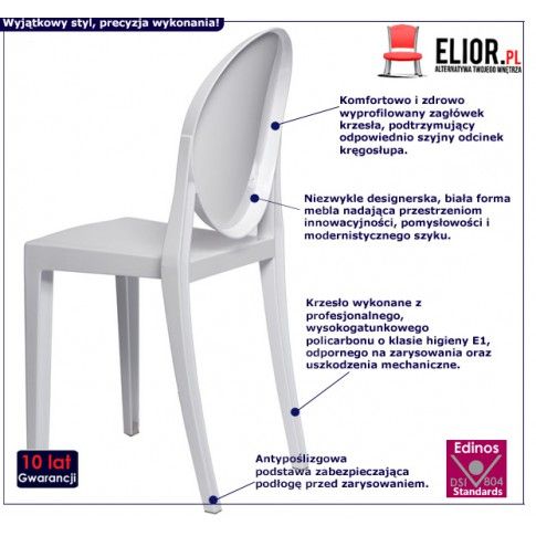 Fotografia Krzesło Fugio - białe z kategorii Strona główna