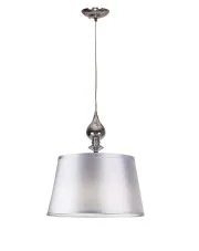 Srebrna lampa wisząca nad stół - T032 - Greko w sklepie Edinos.pl