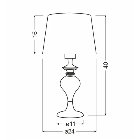 Lampa stołowa T030 Tokis wymiary