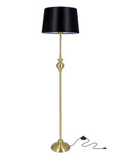 Lampa podłogowa z czarnym abażurem - T028 - Tokis w sklepie Edinos.pl