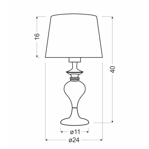 Lampa stołowa T027 Tokis wymiary