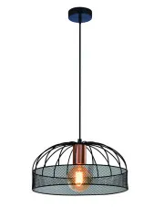 Czarna lampa wisząca w stylu industrialnym - T033 - Minerwo w sklepie Edinos.pl