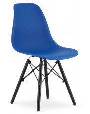 Niebieskie minimalistyczne krzesło - Naxin 3X w sklepie Edinos.pl