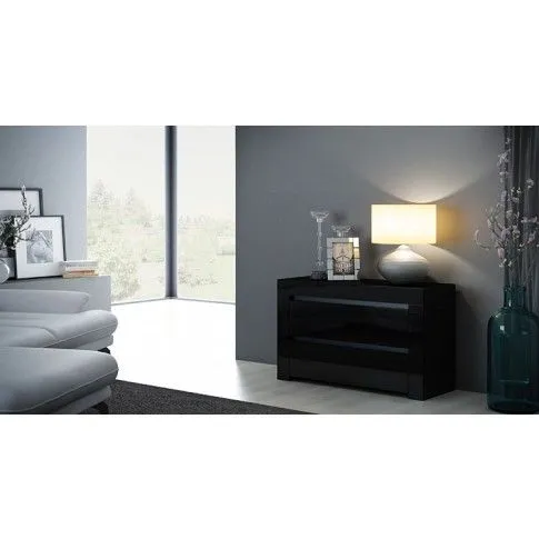 Zdjęcie lakierowana czarna szafka nocna Grefos 5X | Edinos.pl