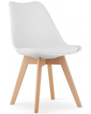 Białe krzesło do skandynawskiej jadalni - Asaba 3X w sklepie Edinos.pl