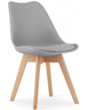 Szare krzesło z poduszką w stylu nowoczesnym - Asaba 3X w sklepie Edinos.pl