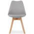 zestaw 4 skandynawskich krzeseł z poduszka z ekoskory kolor szary asaba 3s
