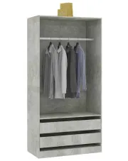 Minimalistyczna szafa bez drzwiczek beton - Uxaro 3X w sklepie Edinos.pl