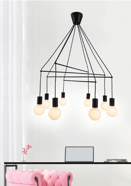 Nowoczesny czarny żyrandol - K166-Palmer