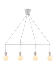 Biała industrialna lampa wisząca - K167-Palmer w sklepie Edinos.pl