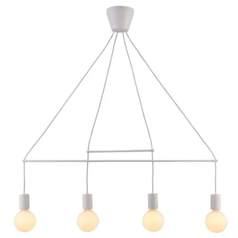 Biała industrialna lampa wisząca - K167-Indos