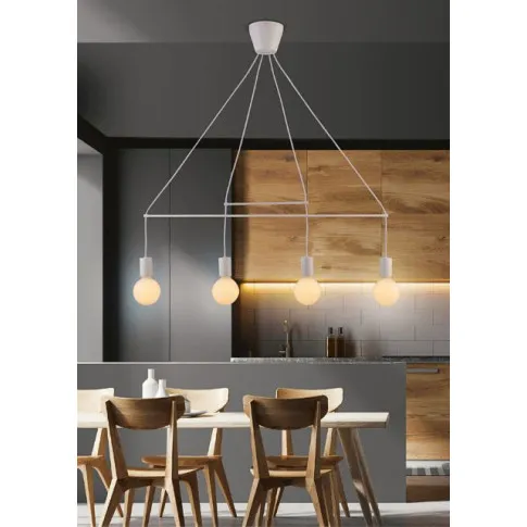Biała industrialna lampa wisząca - K167-Indos wizualizacja