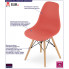Minimalistyczne ceglaste krzesło Naxin 4S