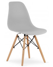 Szare minimalistyczne krzesło - Naxin 4X w sklepie Edinos.pl