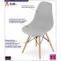 Popielate minimalistyczne krzesło Naxin 4S