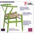 Fotografia Krzesło typu hałas Topeo - zielone z kategorii Krzesła drewniane