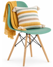 Zielone krzesło profilowane nowoczesne - Sopi 4X w sklepie Edinos.pl