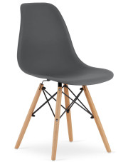 Minimalistyczne krzesło do nowoczesnej jadalni ciemnoszary - Naxin 4X w sklepie Edinos.pl