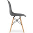ciemnoszare krzesło skandynawskie nowoczesne do salonu Naxin 4S