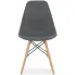 skandynawskie krzesło na drewnianych nogach ciemny szary Naxin 4X