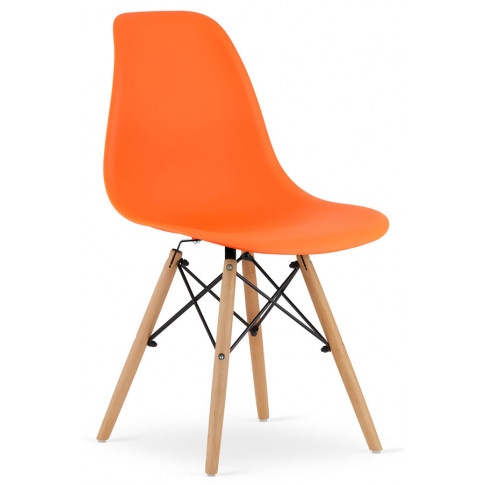 Skandynawskie pomarańczowe krzesło Naxin 4S