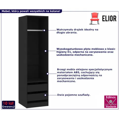 Otwarta szafa Dikom 4X czarny