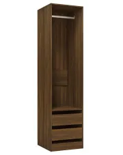 Minimalistyczna szafa bez drzwiczek brązowy dąb - Uxaro 4X w sklepie Edinos.pl