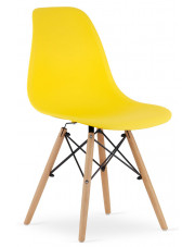 Żółte krzesło w stylu minimalistycznym - Naxin 4X w sklepie Edinos.pl