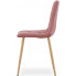 komplet 4 welurowych różowych drewnianych krzeseł fabiola 3x