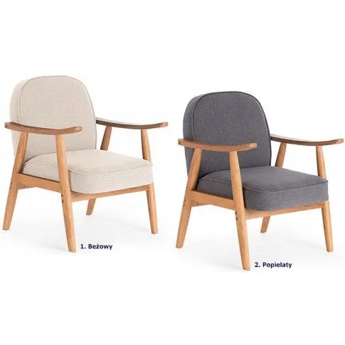 Zdjęcie beżowy fotel wypoczynkowy w stylu retro Bateria | Edinos.pl