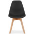 4x czarne skandynawskie krzesło z bukowymi nogami lajos