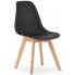 Czarne krzesło minimalistyczne do stołu - Lajos 4X