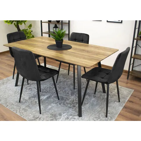 wnętrze z wykorzystaniem kompletu 4 aksamitnych krzeseł fabiola