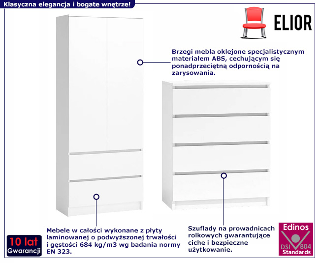 Zestaw komody i szafy Dixel