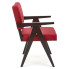 Czerwone krzesło w stylu retro Noko