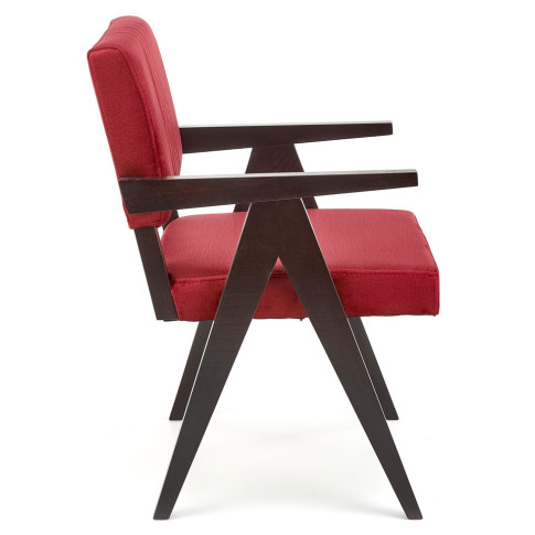 Czerwone krzesło w stylu retro Noko