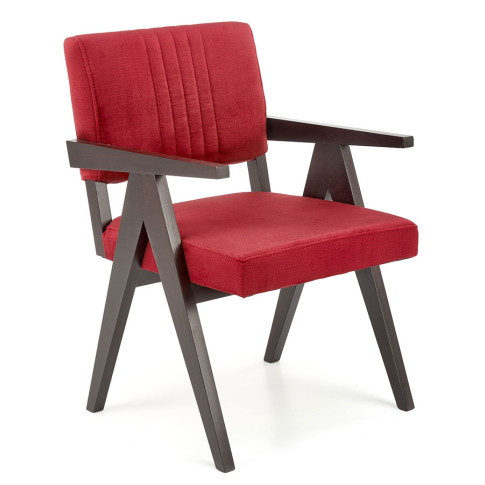 Czerwone drewniane krzesło Noko