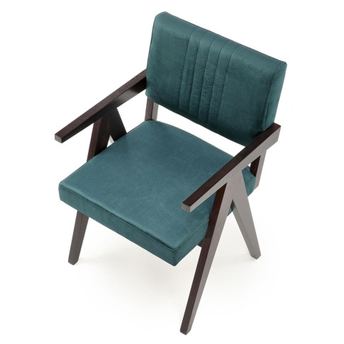 Zielone drewniane krzesło Noko