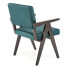 Ciemnozielone krzesło w stylu retro Noko