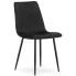 Czarne welurowe krzesło kuchenne - Saba 4X