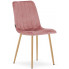Różowe welurowe krzesło tapicerowane - Fernando 3X